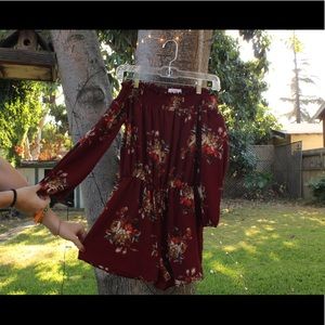 Maroon Floral Romper